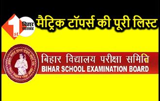 बिहार मैट्रिक का रिजल्ट जारी, टॉप 10 में 101 बच्चों ने मारी बाजी, यहां देखिये टॉपर्स की पूरी लिस्ट