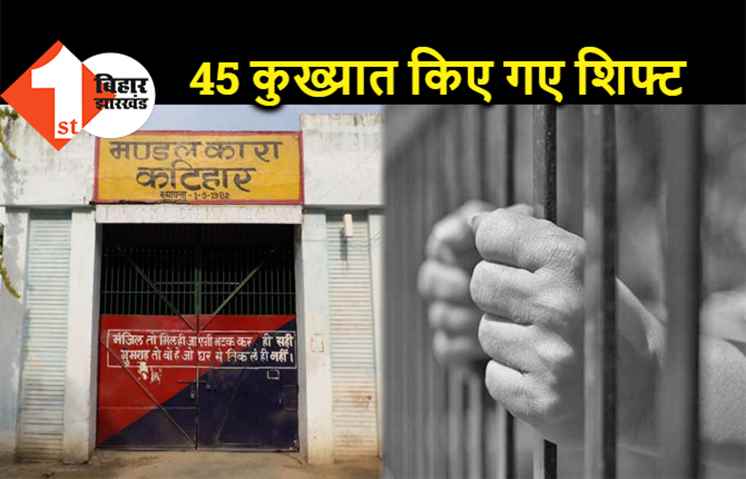 कटिहार जेल में शिफ्ट किए गए 9 जेलों से 45 कुख्यात, प्रशासन की उड़ी नींद