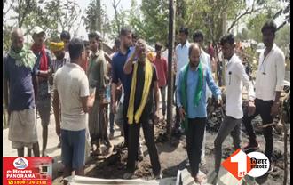 बिहार: अगलगी की घटना में दो मासूम जिंदा जले, आधा दर्जन घर जल कर खाक