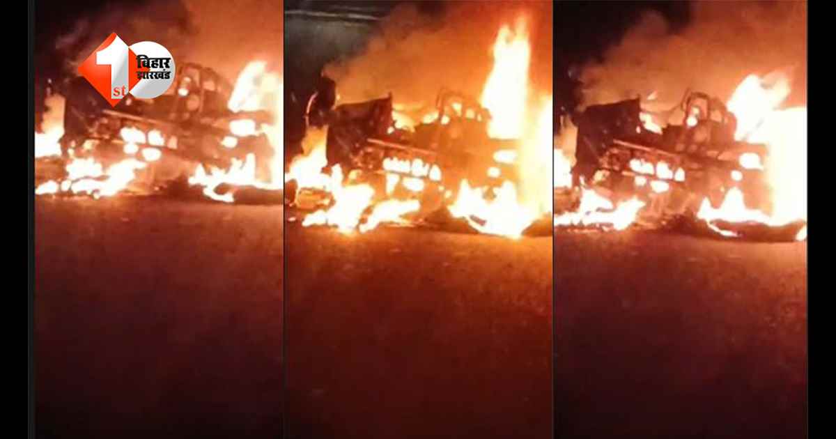 चलती बाइक में अचानक धमाका… देखते ही देखते धधक उठी आग, युवक ने कूदकर बचाई जान