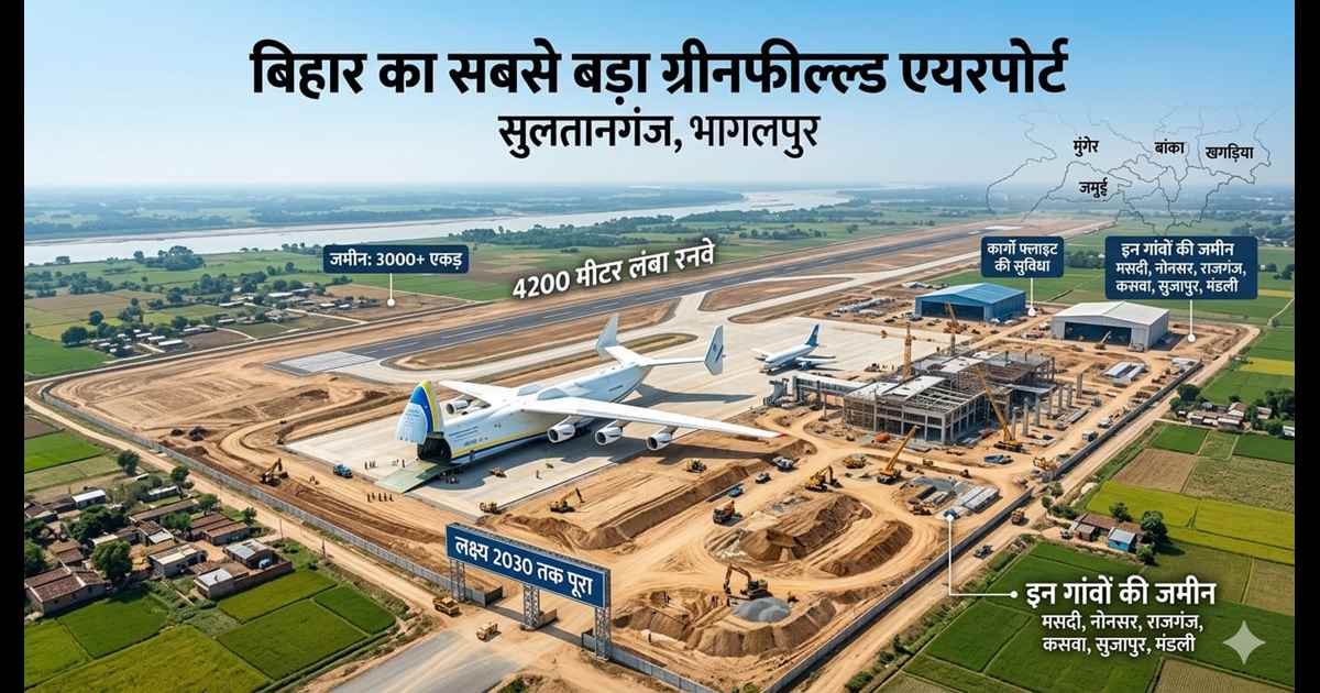सोनपुर के बाद बिहार  के इस जिले में बनेगा सबसे बड़ा एयरपोर्ट, दुनिया का सबसे बड़ा प्लेन भी लैंड कर सकेगा, कई जिलों को फायदा
