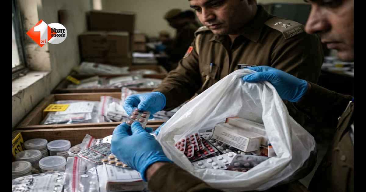 बिहार में नशे के कारोबार पर बड़ी कार्रवाई, सवा करोड़ की नशीली दवाओं का जखीरा बरामद, एंटी स्नेक वेनम मिलने से मचा हड़कंप
