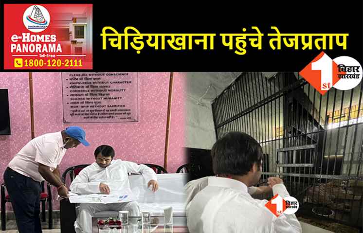 शपथ ग्रहण के अगले दिन जू पहुंचे तेजप्रताप, निरीक्षण के बाद अधिकारियों को दिये आवश्यक निर्देश