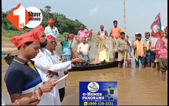घर-घर निषाद आरक्षण संकल्प अभियान: गंगा नदी में खड़े होकर लोग ले रहे संकल्प: देव ज्योति