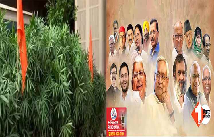 मुंबई एयरपोर्ट के बाहर उद्धव ठाकरे गुट ने लगाए भगवा झंडे, कहा- हिंदुत्व हमारी पहचान और भारत में रहने वाले सभी हिंदू