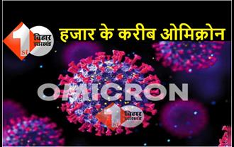 देश में 1000 के करीब पहुंचा ओमिक्रोन का मामला, कोरोना संक्रमितों की संख्या भी बढ़ी  