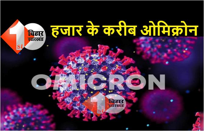 देश में 1000 के करीब पहुंचा ओमिक्रोन का मामला, कोरोना संक्रमितों की संख्या भी बढ़ी  