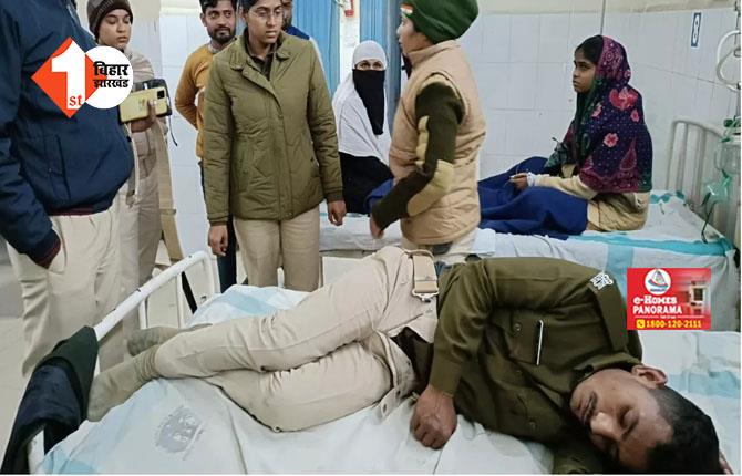 बिहार में बेलगाम हुए बालू माफिया ! लाठी-डंडों से खनन और पुलिस टीम को पीटा, SI समेत 5 लोग घायल 