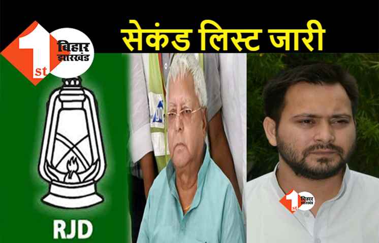 बिहार MLC चुनाव: RJD की दूसरी लिस्ट में 2 सीटों पर उम्मीदवार तय, पहली सूची में 21 उम्मीदवारों की हुई थी घोषणा 