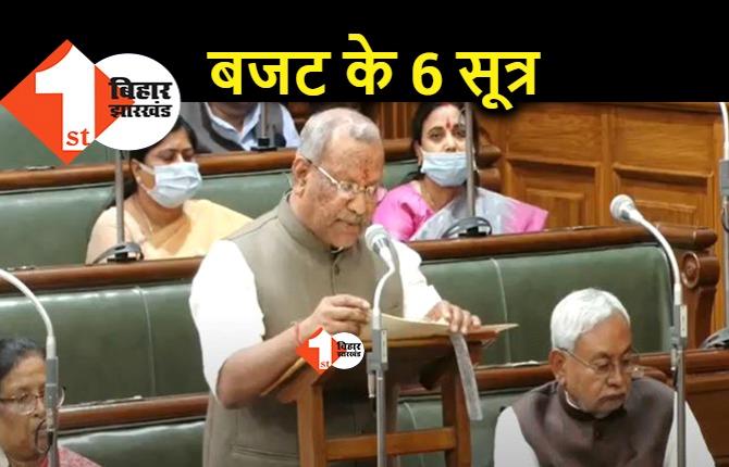 बिहार बजट 6 सूत्रों पर केंद्रित, जानिए.. कहां होगा फ़ोकस