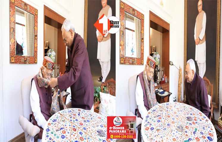 लाल कृष्ण आडवाणी से मिले सीएम नीतीश, भारत रत्न मिलने पर दी बधाई; पुरानी बातों पर हुई चर्चा 
