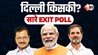 Delhi Exit Poll Result 2025 LIVE Updates, दिल्ली विधानसभा चुनाव एक्जिट पोल, दिल्ली चुनाव, भाजपा सरकार, अरविंद केजरीवाल, दिल्ली में किसकी सरकार