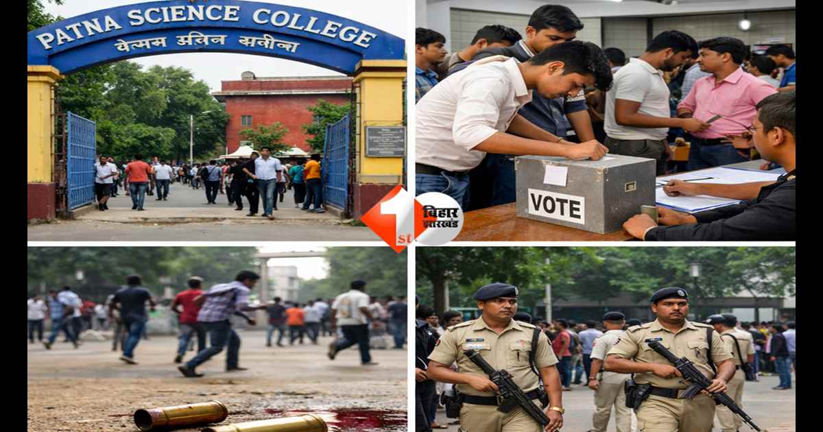 Bihar News : पटना यूनिवर्सिटी छात्रसंघ चुनाव में फायरिंग, पटना साइंस कॉलेज में दो राउंड गोली चलने से मची दहशत