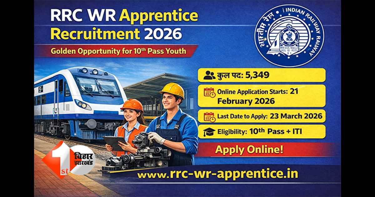 RRC WR Apprentice 2026: रेलवे में निकली बंपर भर्ती... 10वीं पास युवाओं के लिए सुनहरा मौका, जानिए क्या है अपडेट
