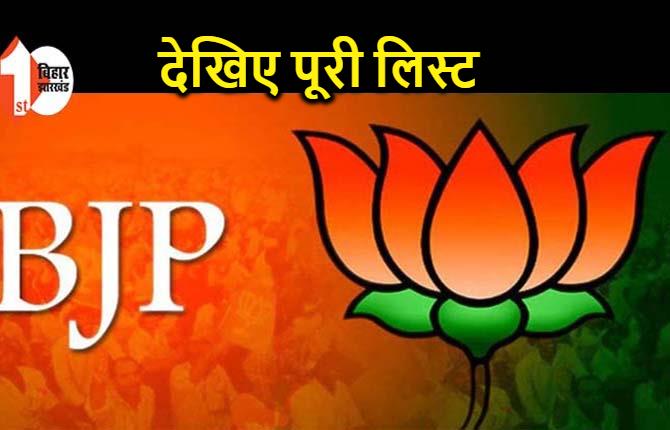 बिहार BJP ने जिलों का बांटा प्रभार, प्रदेश महामंत्रियों और उपाध्यक्षों को दी जिम्मेवारी