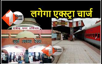 बिहार में टर्मिनल समेत इन 7 स्टेशनों से यात्रा करने पर लगेगा एक्सट्रा चार्ज