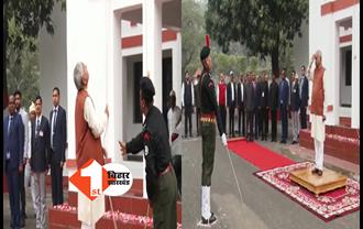 नीतीश ने CM हॉउस पर किया झंडोत्तोलन, देश और राज्यवासियों को दी गणतंत्र दिवस  की बधाई