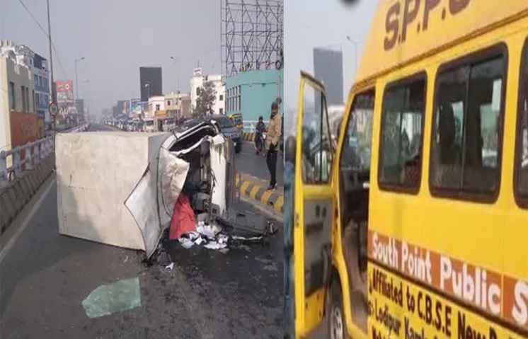 पटना में बेली रोड फ्लाईओवर पर भीषण सड़क हादसा, स्कूल बस और पिकअप की जोरदार भिड़ंत, दो की मौत 