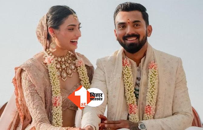 क्रिकेटर केएल राहुल और अथिया शेट्टी ने लिये सात फेरे, खंडाला में रचाई शादी