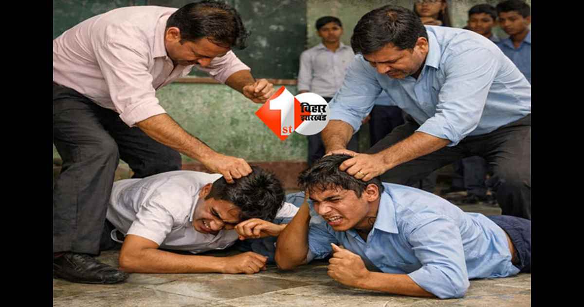 Bihar education news : बिहार स्कूल में डकार मारने पर छात्रों को जमीन पर पटककर पीटा, दो टीचरों पर सख्त कार्रवाई का आदेश
