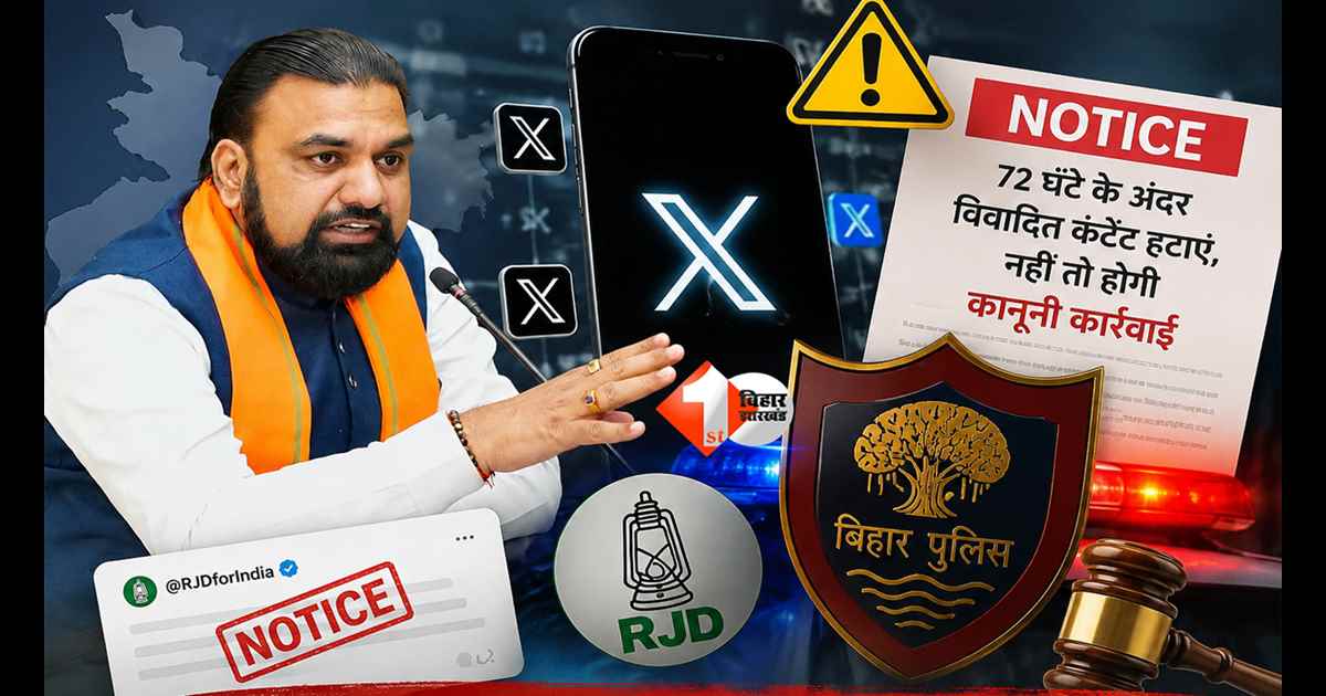 Bihar Police : मुख्यमंत्री सम्राट चौधरी पर आपत्तिजनक पोस्ट करने वालों पर बिहार पुलिस सख्त, RJD समेत 10 X हैंडल्स को नोटिस