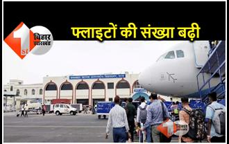 पटना एयरपोर्ट पर 100 विमानों का शेड्यूल जारी..  दिल्‍ली, बेंगलुरु, कोलकाता और हैदराबाद के लिए बढ़ी फ्लाइटों की संख्‍या