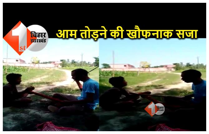 बिहार : सीतामढ़ी में मासूम के साथ बेरहमी, एक आम चोरी के लिए बच्चे को हाथ बांध कर पीटा, ⁯वीडियो वायरल   