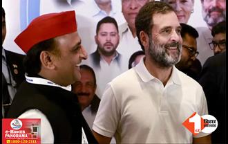राहुल गांधी और अखिलेश यादव की चुनावी सभा में भारी हंगामा : बिना भाषण दिए ही लौटे दोनों नेता