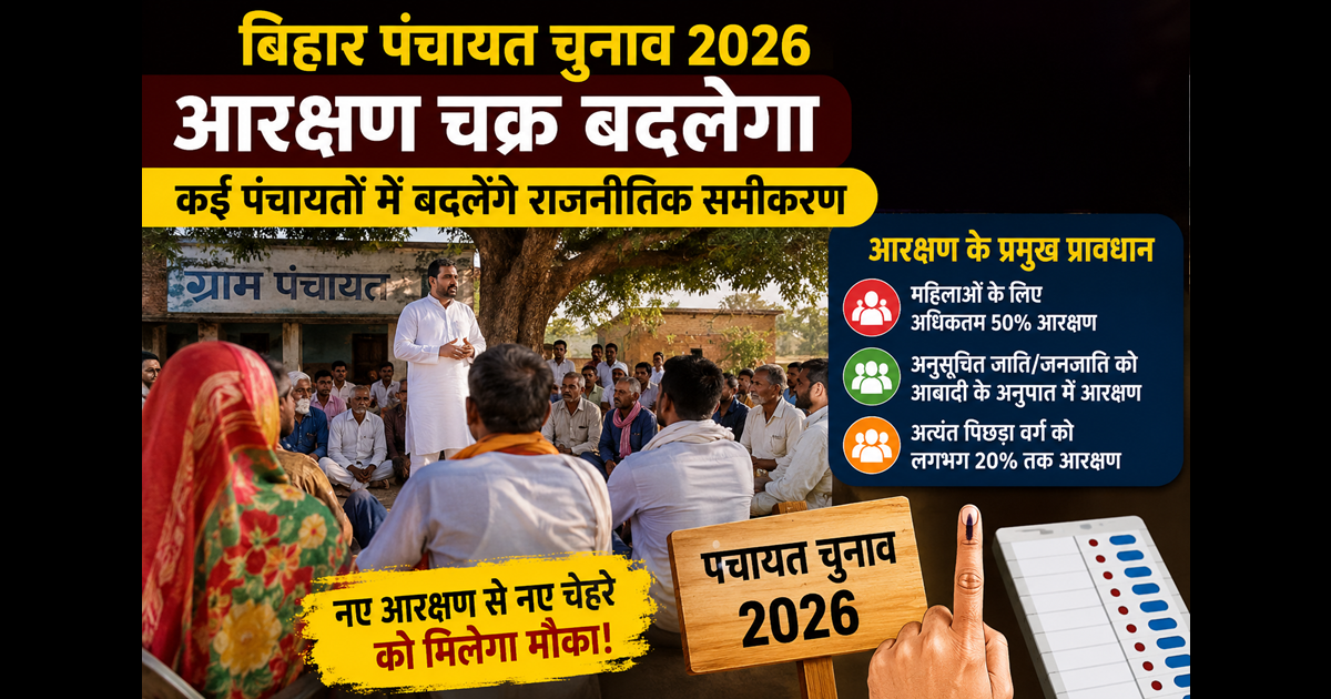 Bihar Panchayat Election : पंचायत चुनाव 2026 से पहले बड़ा फैसला! अब बदलेंगे आरक्षण के समीकरण और सत्ता का खेल