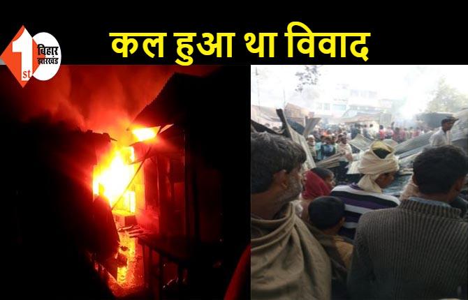 ब्रह्मपुर शिव मंदिर मार्केट में असामाजिक तत्वों ने लगाई आग, कई दुकानें जलकर राख