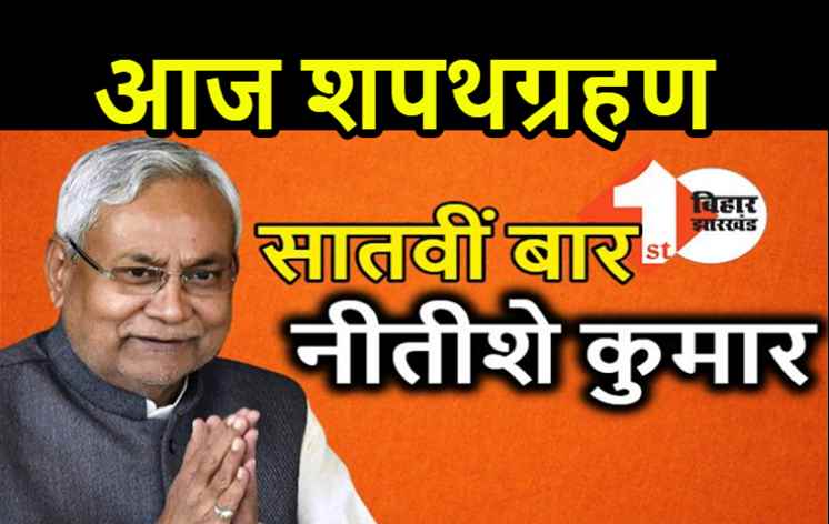 नीतीश आज सातवीं बार लेंगे मुख्यमंत्री पद की शपथ, डिप्टी सीएम पर सस्पेंस बरकरार