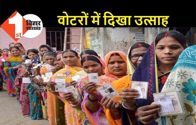 समस्तीपुर : पांच विधानसभा क्षेत्रों में शुरू हुई वोटिंग, सुबह से ही लाइन में खड़े दिखे वोटर