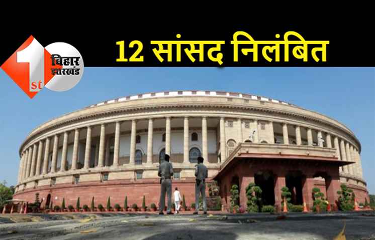 शीतकालीन सत्र के पहले दिन 12 सांसद निलंबित, बिहार के इस MP पर भी हुई कार्रवाई 