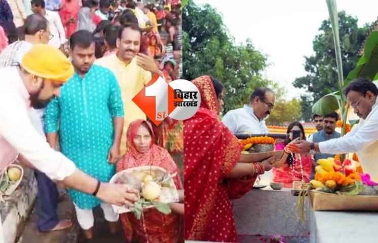 BJP प्रदेश अध्यक्ष और प्रभारी विनोद तावड़े ने दिया सूर्य देव को अर्घ्य, जानिए क्या रखी मुराद