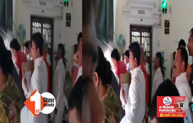 मांझी को लेकर स्पीकर चेंबर के बाहर BJP का धरना प्रदर्शन, CM नीतीश से कर रहे माफी की मांग