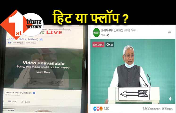 नीतीश की वर्चुअल रैली को लाइक से ज्यादा मिले डिसलाइक, जानिए किस प्लेटफार्म पर कितने लोगों ने देखा