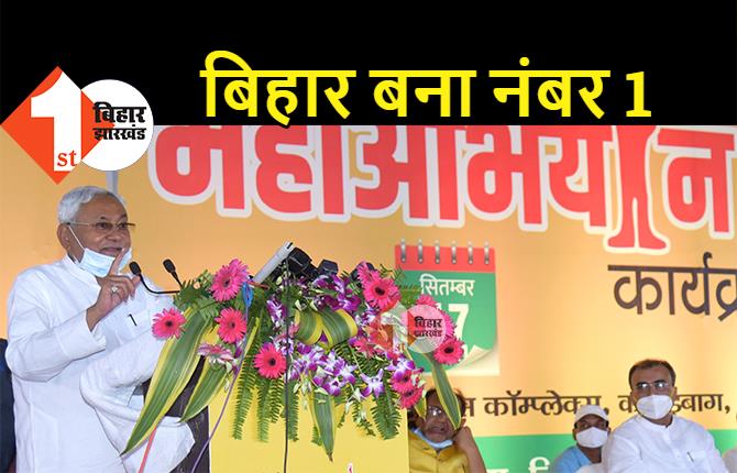 टीकाकरण महाभियान में बिहार नंबर 1, 30 लाख से ज्यादा लोगों ने ली वैक्सीन, CM नीतीश ने दी शुभकामनाएं