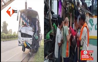  Bihar Road Accident : पिंडदान कर आ रही यात्री बस ट्रक में टकराई, तीन की मौत;11 लोग हुए घायल