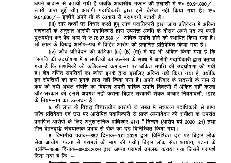 कलंक कथा: भ्रष्ट DTO के घर में मिले थे 50 लाख कैश...पैसा को वैध साबित नहीं कर सके, BAS अफसर ने 78.97 लाख की अवैध संपत्ति बनाई, निगरानी ने भ्रष्टाचार की खोली थी पोल