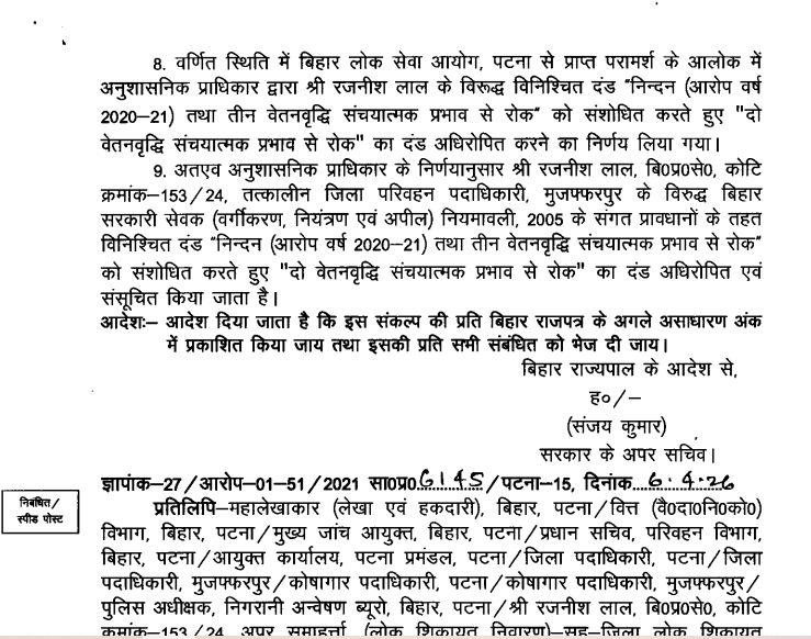 कलंक कथा: भ्रष्ट DTO के घर में मिले थे 50 लाख कैश...पैसा को वैध साबित नहीं कर सके, BAS अफसर ने 78.97 लाख की अवैध संपत्ति बनाई, निगरानी ने भ्रष्टाचार की खोली थी पोल