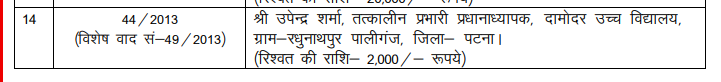 दो हजार रूपये घूस लेने वाले हेडमास्टर को 3 साल की सजा और जुर्माना, विजिलेंस कोर्ट ने सुनाया फैसला
