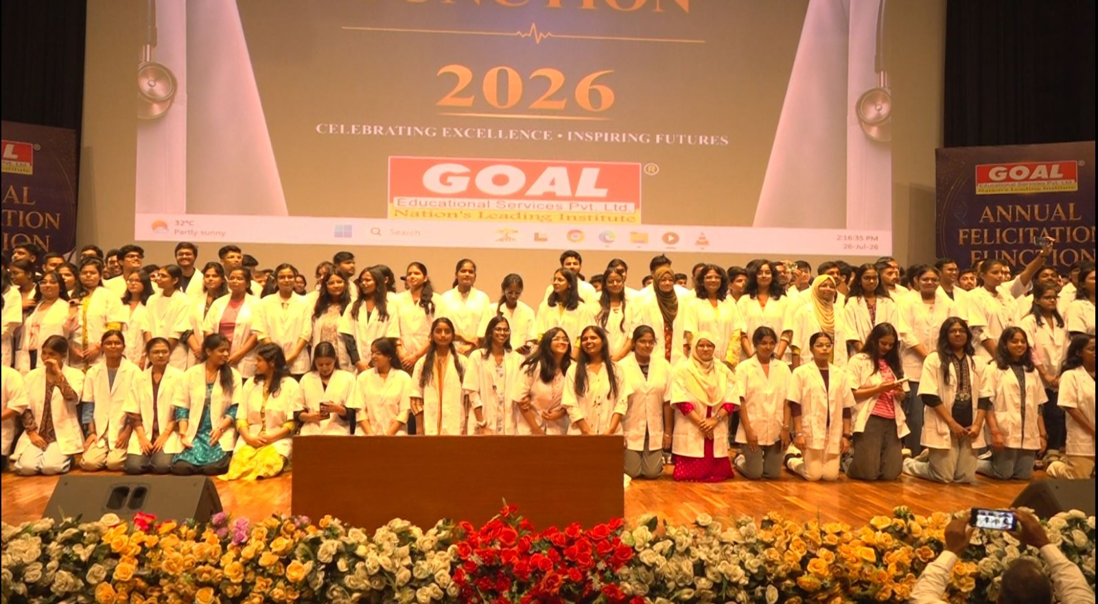 GOAL के सम्मान समारोह में 400 से अधिक नवचयनित मेडिको को मिला सम्मान, टॉपर्स को 1.29 लाख का पुरस्कार