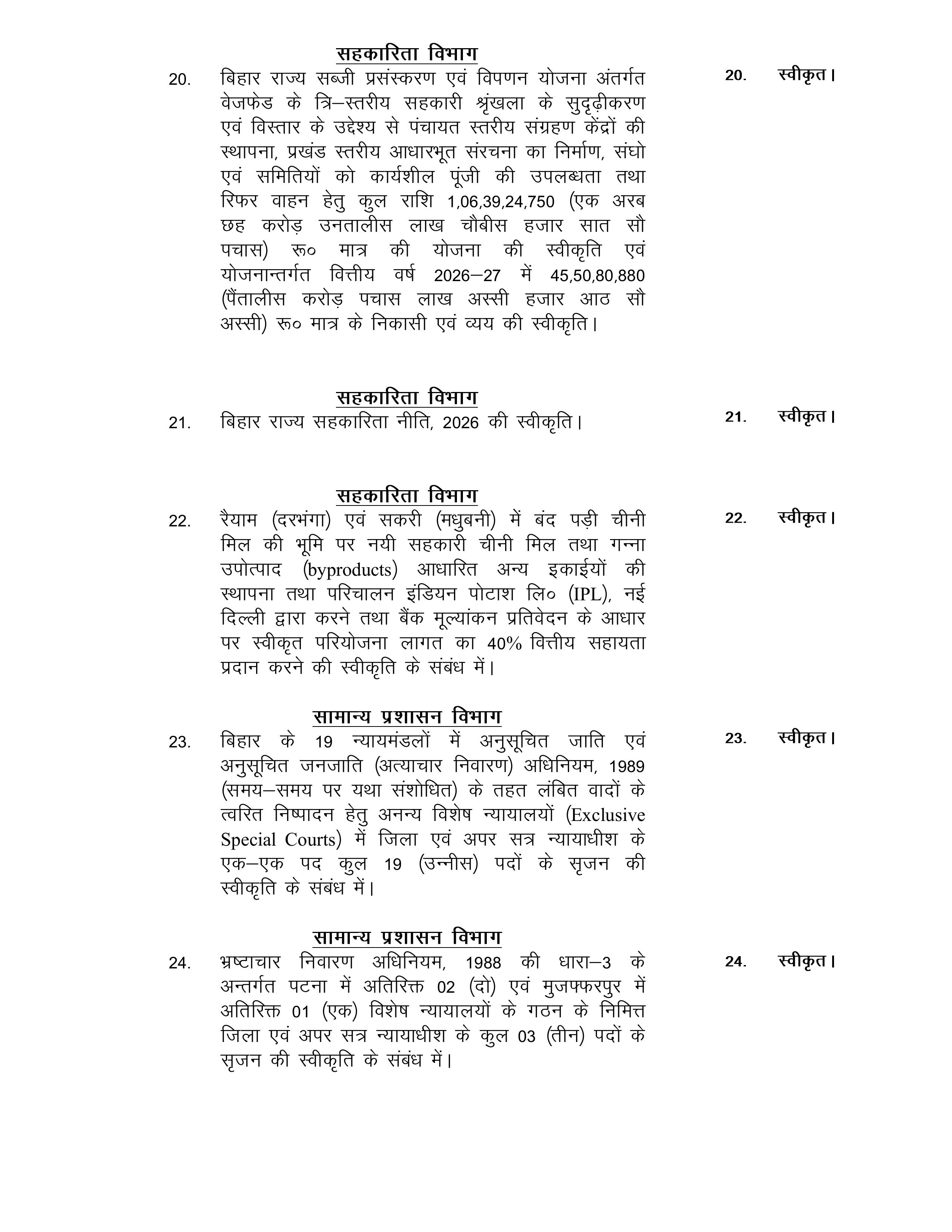 बिहार सरकार का बड़ा फैसला: 19 जिलों में SC-ST मामलों के लिए Exclusive Special Courts, करप्शन केस को लेकर पटना और मुजफ्फरपुर नए कोर्ट को मंजूरी