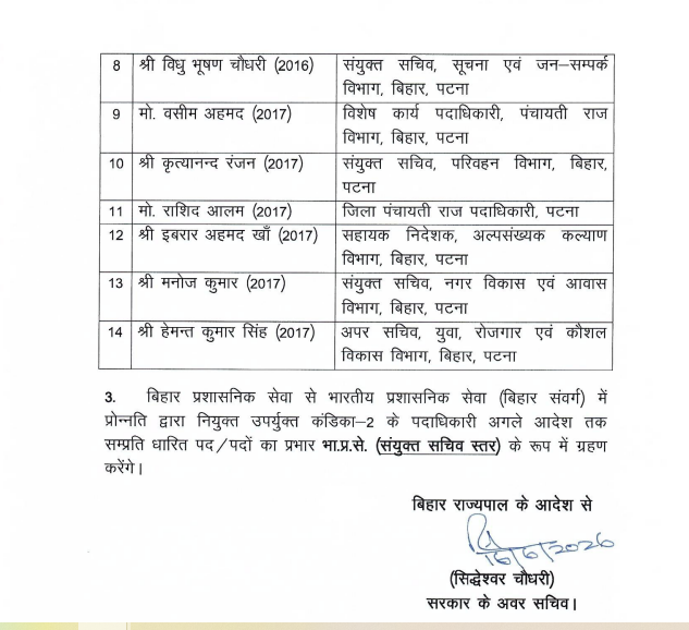 Bihar IAS Officers: बिहार प्रशासनिक सेवा के 14 अफसर बने IAS...सरकार ने जारी की अधिसूचना, लिस्ट देखें...