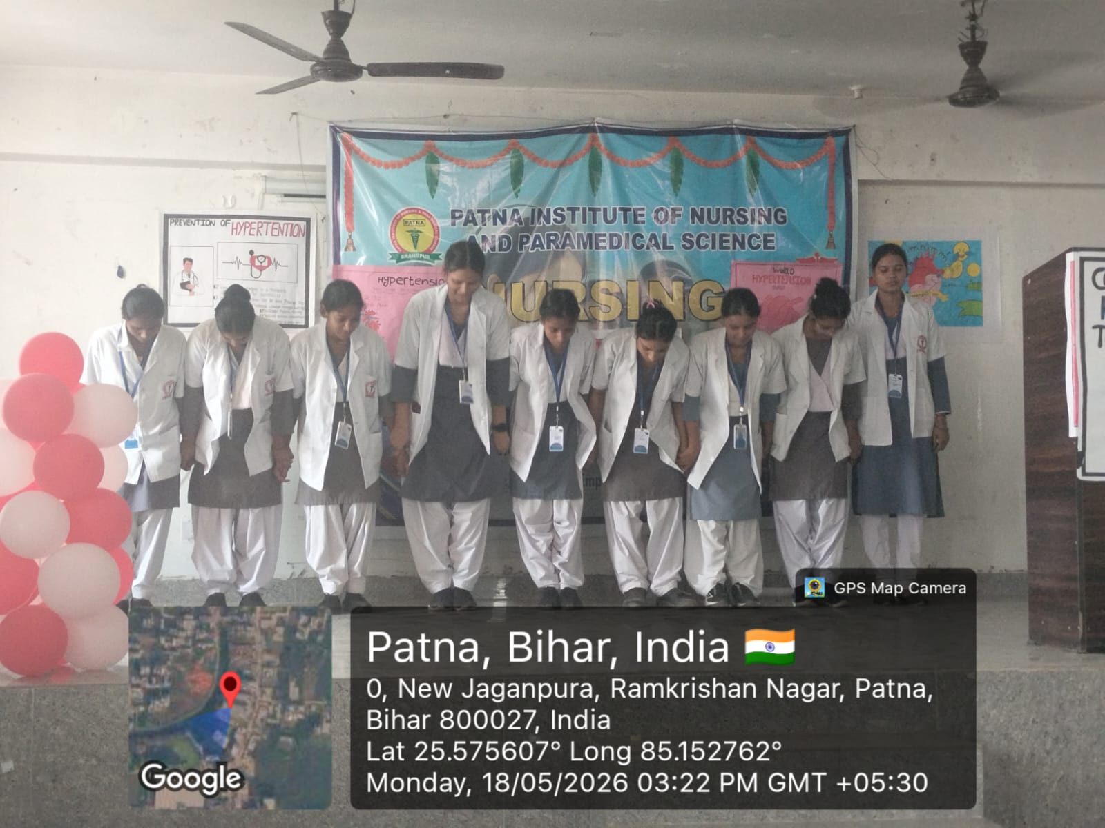 पटना इंस्टीट्यूट ऑफ नर्सिंग में मनाया गया विश्व उच्च रक्तचाप दिवस, छात्रों ने किया लोगों को जागरूक