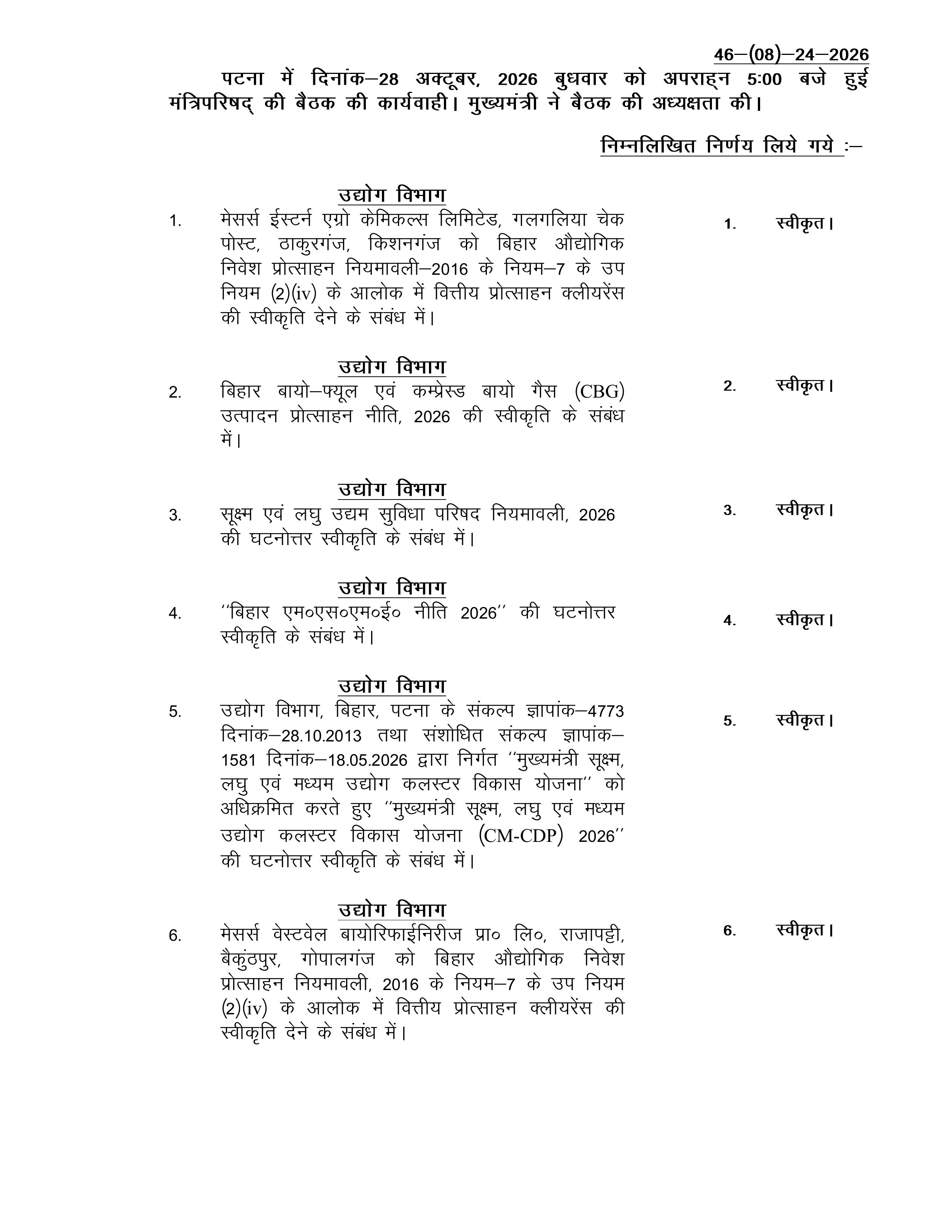 बिहार कैबिनेट की अहम बैठक खत्म, विभिन्न विभागों से जुड़े 43 एजेंडों पर लगी सरकार की मुहर