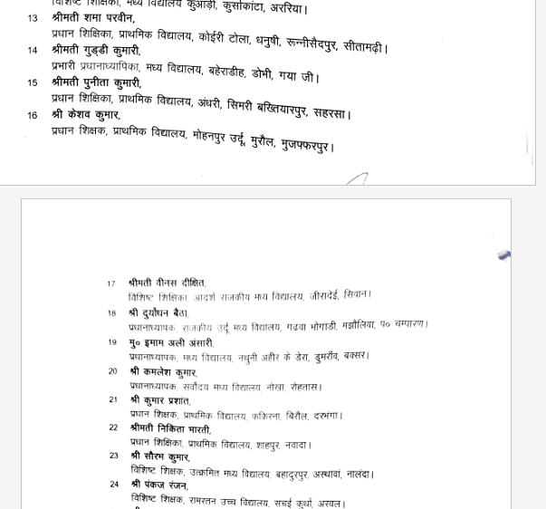 Bihar Education News: शिक्षक दिवस पर 38 शिक्षकों को मिलेगा राजकीय शिक्षक पुरस्कार, पूरी लिस्ट....