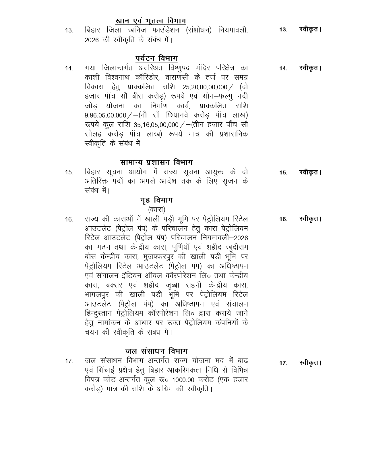 बिहार कैबिनेट की अहम बैठक खत्म, विभिन्न विभागों से जुड़े 17 एजेंडों पर लगी मुहर